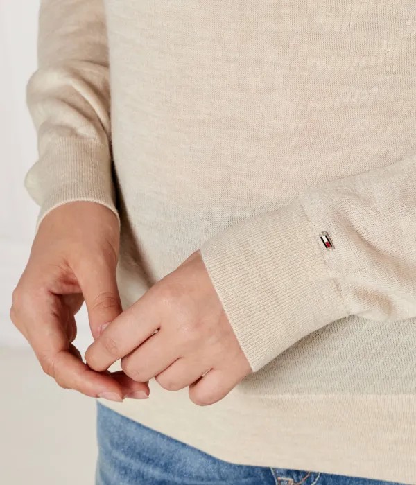 Шерстяной свитер Regular fit Tommy Hilfiger, белый — фото 4