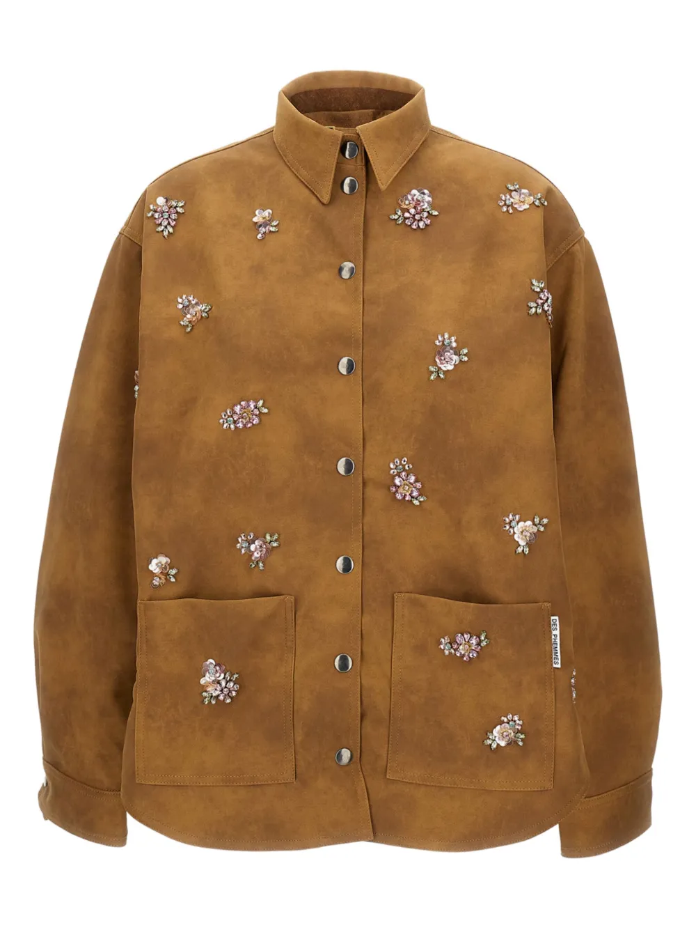 

Куртка, украшенная кристаллами в виде цветов DES PHEMMES, коричневый