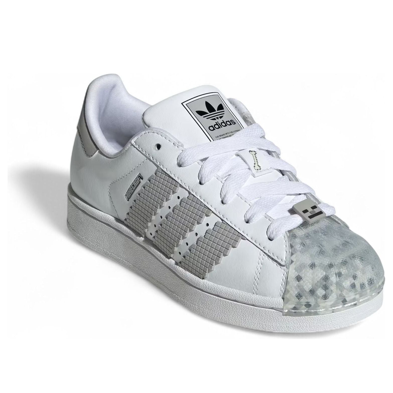 (GS) Adidas x Minecraft Superstar II 'Cloud White Grey' — фото 3