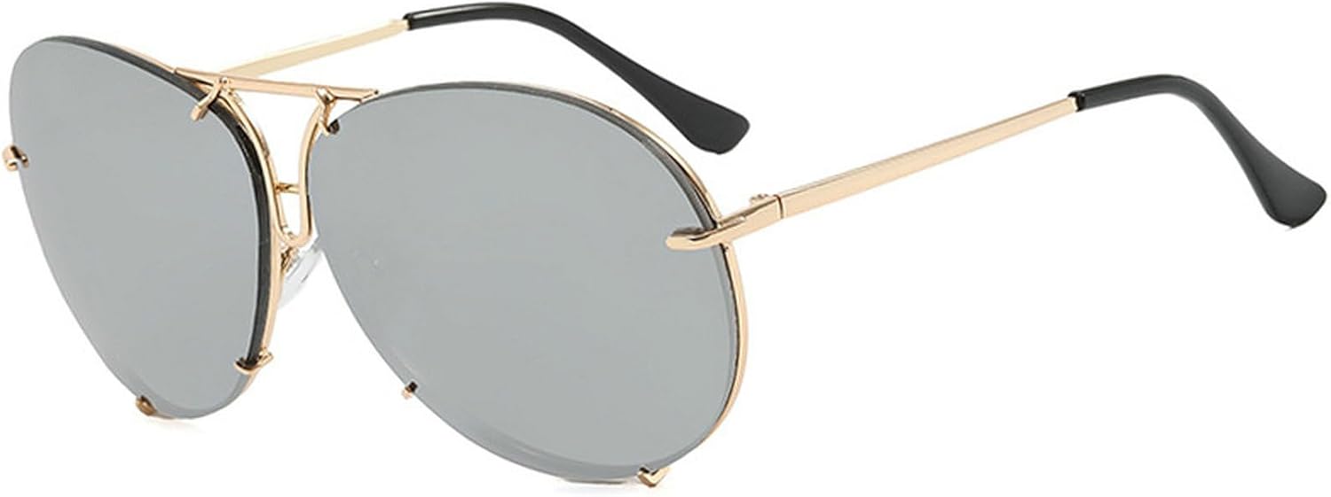 

Солнцезащитные очки-пилот для женщин и мужчин, большие металлические, роскошные, женские, с градиентным переходом цвета, очки с защитой от УФ-излучения UV400 mincl, C7