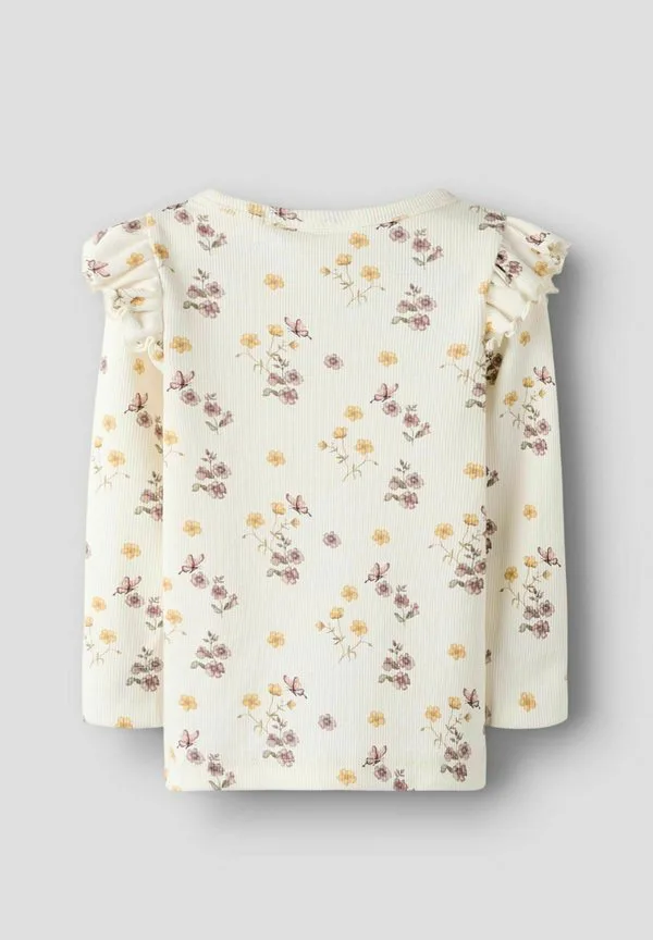 Облегающая блузка с длинными рукавами Lil' Atelier, Coconut Milk — фото 2