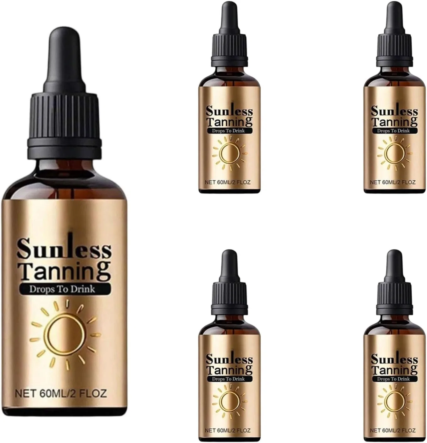 Капли для загара для приема внутрь, 5 шт. Generic, Tanning Drops For Drinking