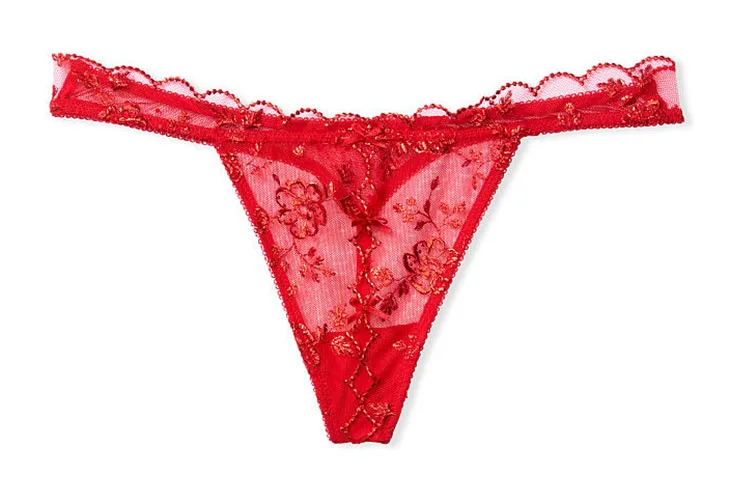 Victoria's Secret Женские стринги 1 шт красный цветочный принт