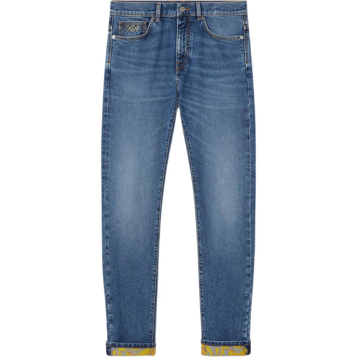 

Барокко скинни джинсы VERSACE, синий