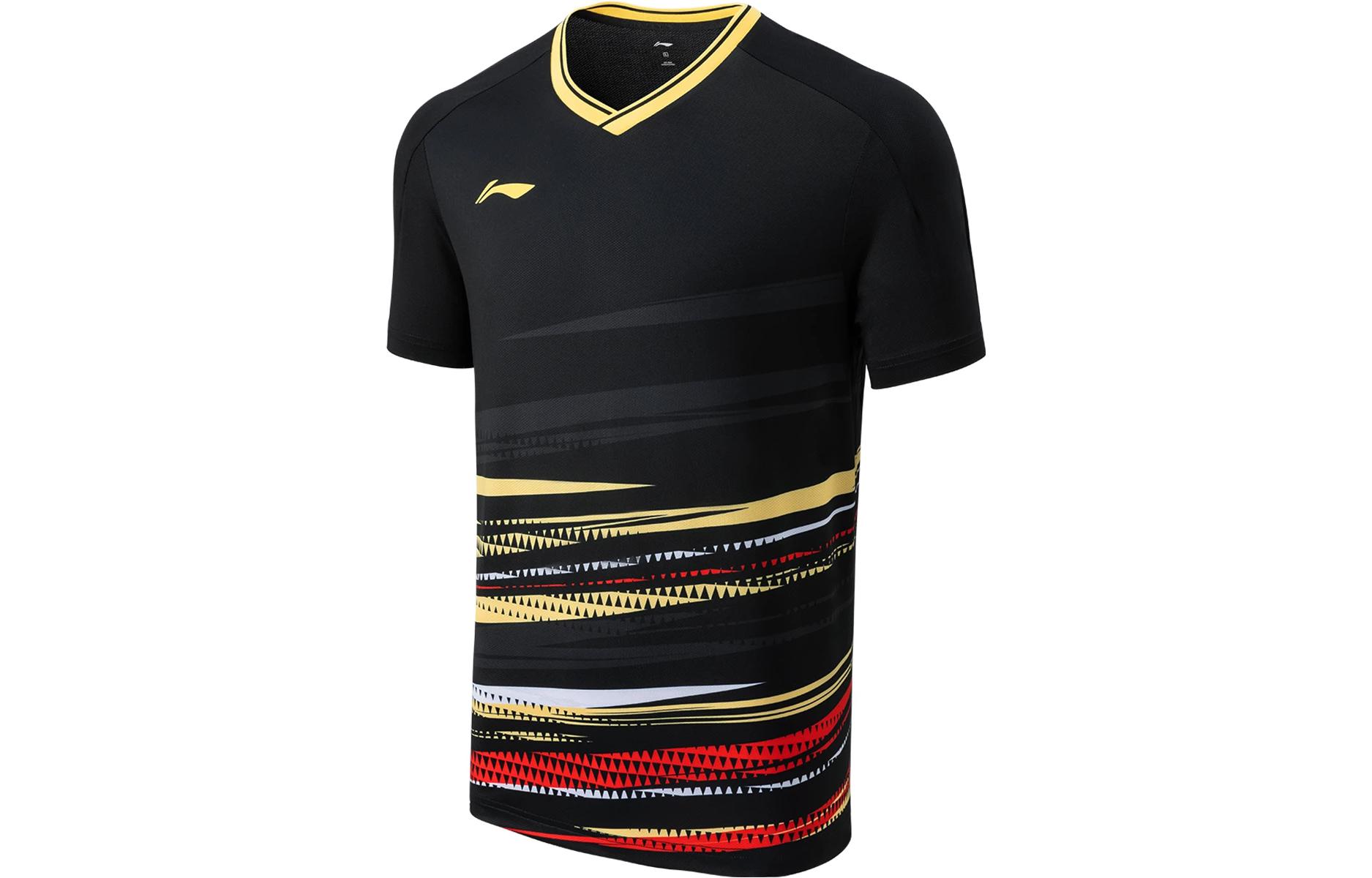 

LINING Футболка серии Badminton, унисекс, черные