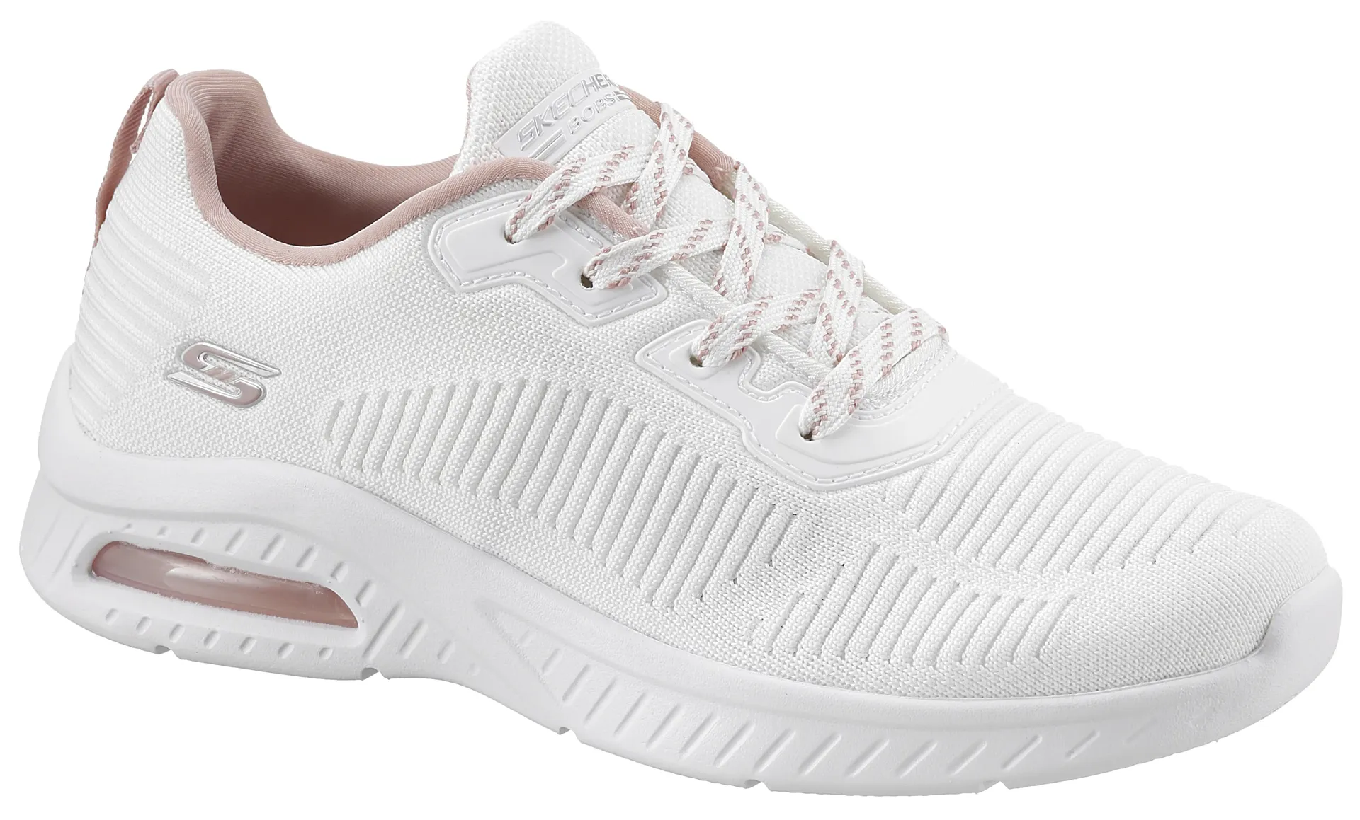 Кроссовки Skechers "BOBS SQUAD CHAOS AIR", с мягкой кромкой голенища, повседневная обувь, полуботинки, туфли на шнуровке, кремовый