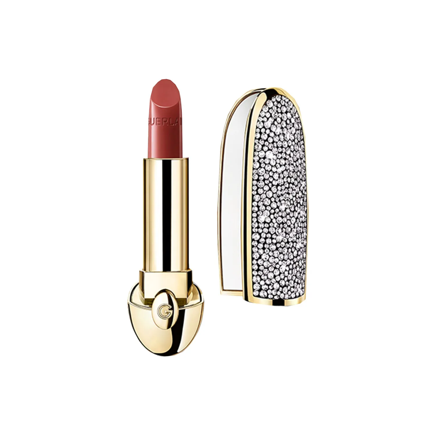 GUERLAIN Помада Queen's Crown с алмазом и драгоценным камнем, шелковисто-кремовая, легкая, стойкая, атласная, #03 Smoky Rose-Satin