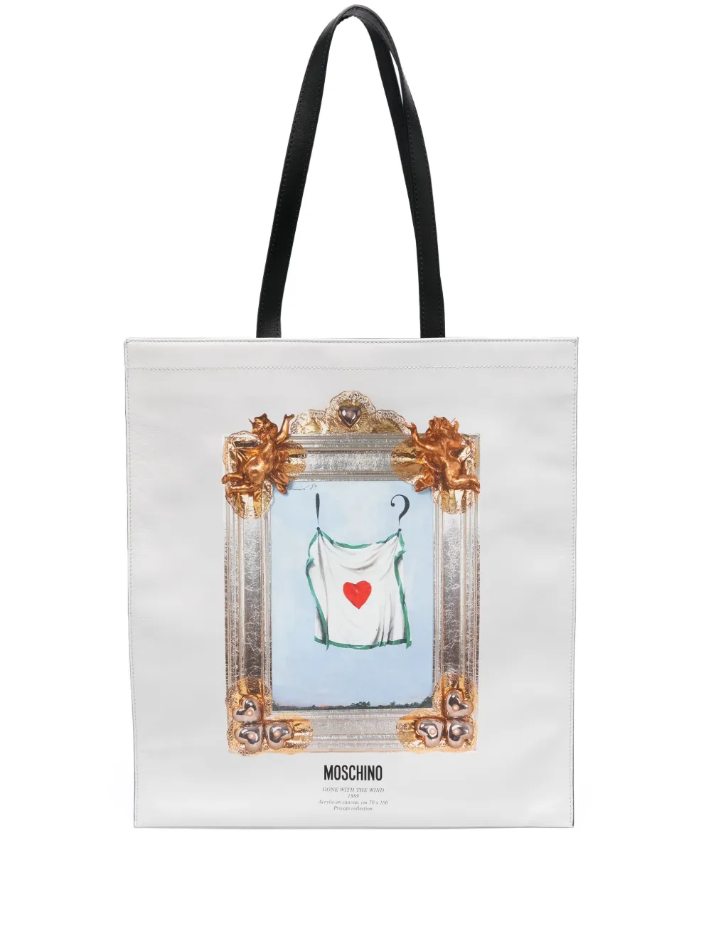 

Сумка на плечо с принтом Gone with the Wind Moschino, белый