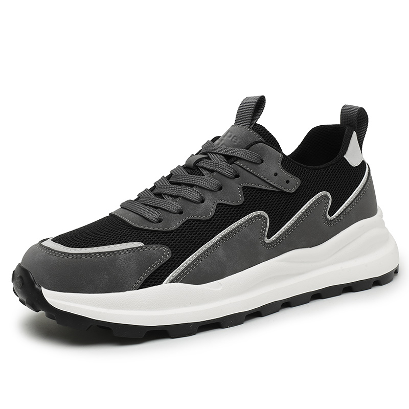 

Нескользящие износостойкие низкие повседневные туфли для мужчин SUPEREDGE, Black Gray