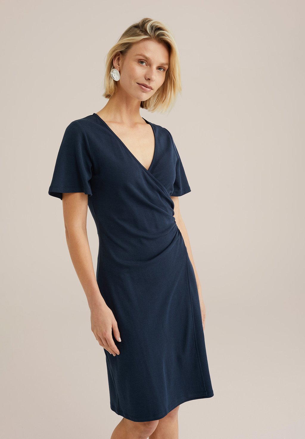 

Платье из джерси WE Fashion, темно-синий