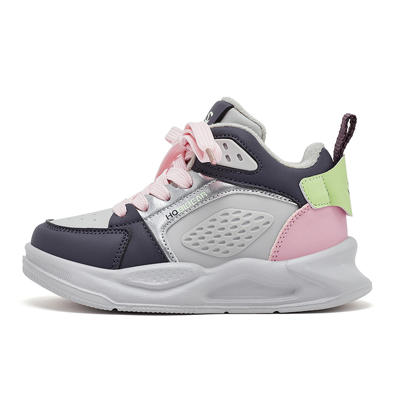 

Мягкая, износостойкая, теплая детская обувь для повседневной носки HOBIBEAR, серый/фиолетовый