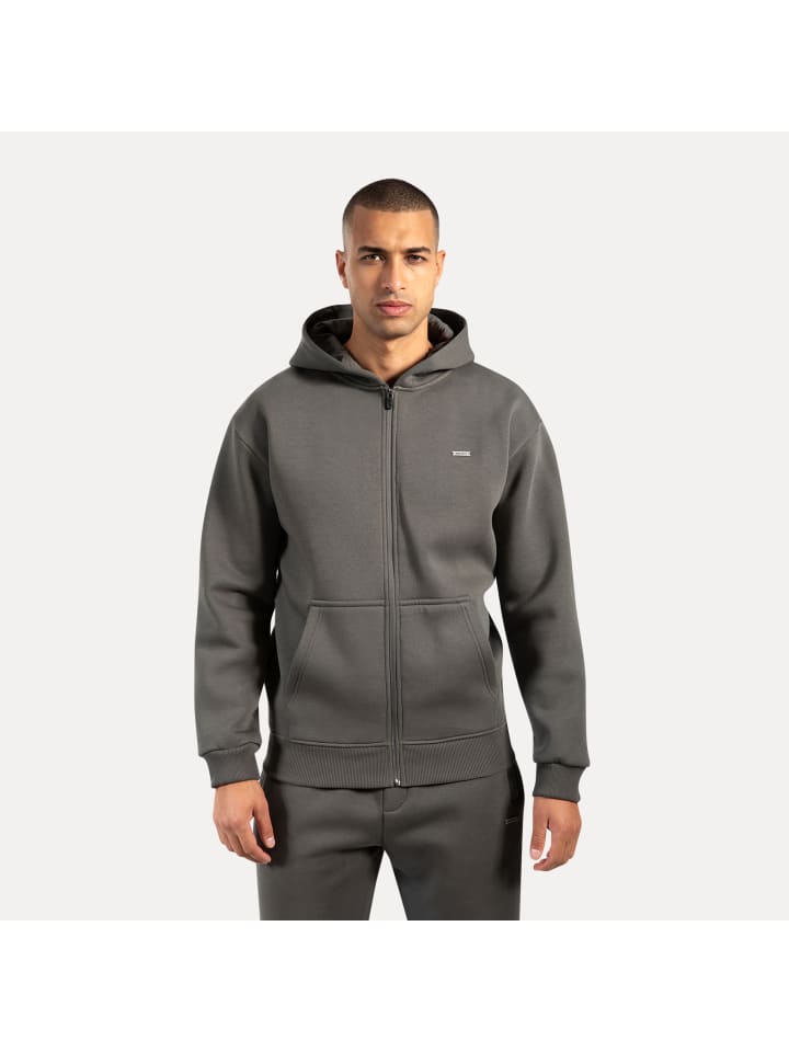 

Толстовка Ilyas Zip Hoodie серого цвета SMILODOX