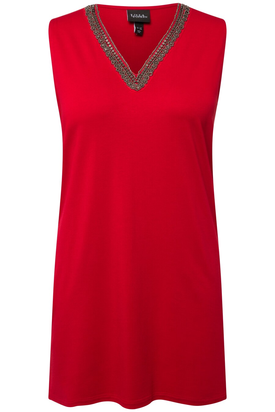 

Вязаный топ Ulla Popken, красный/неоново-красный