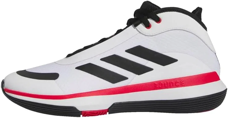 Кроссовки Adidas Unisex Bounce Legends - низкие (не для футбола), Ftwr White Core Black Better Scarlet