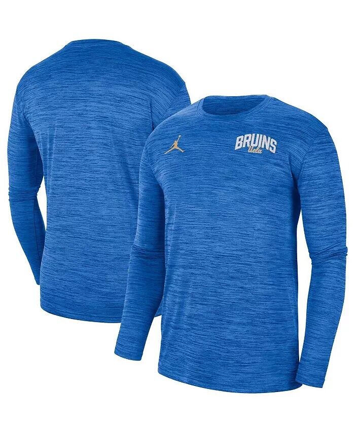 

Мужская синяя футболка с длинным рукавом UCLA Bruins Sideline Game Day Velocity Performance Jordan