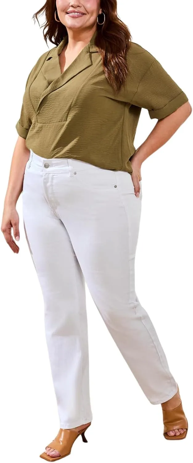 

Tribal Women's Sophia Curvy Straight Fit Jeans