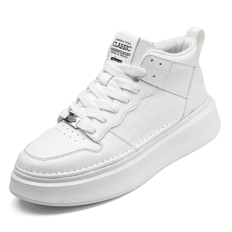 

Desert Ram Мужские скейтерские кроссовки с белой флисовой подкладкой, цвет White Fleece-Lined