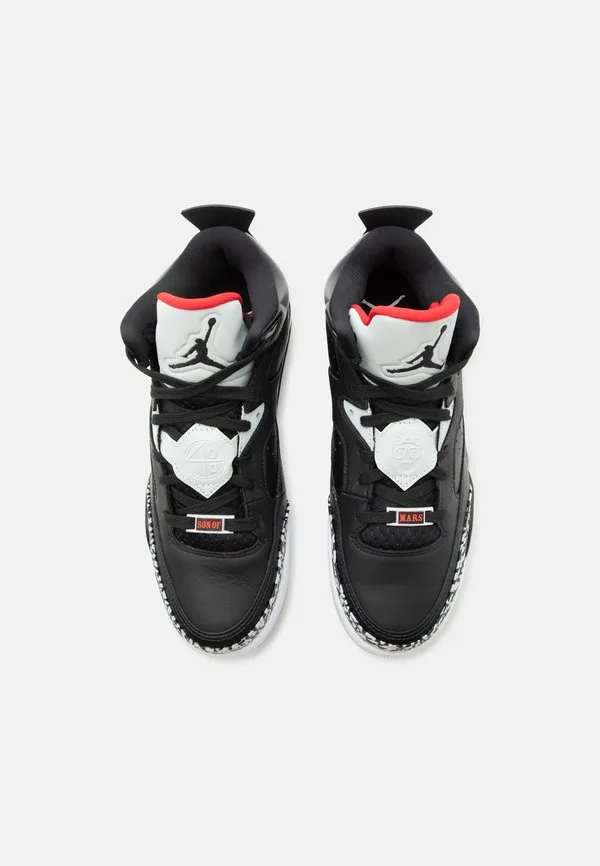 Высокие кроссовки son of mars Jordan, Black/University Red/Grey Mist/White — фото 4