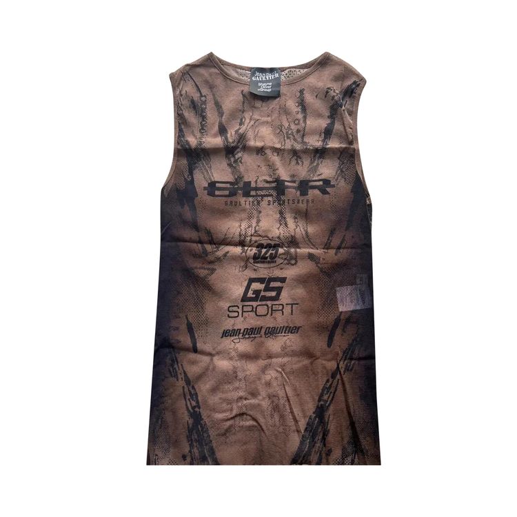 

Топ Jean Paul Gaultier x Shayne Oliver Gltr Tank Top Darknude/Black, желто-коричневый