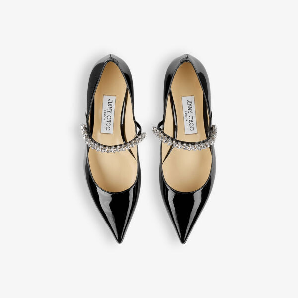 Туфли Bing 25 из лакированной кожи, украшенные кристаллами Jimmy Choo, черный — фото 2