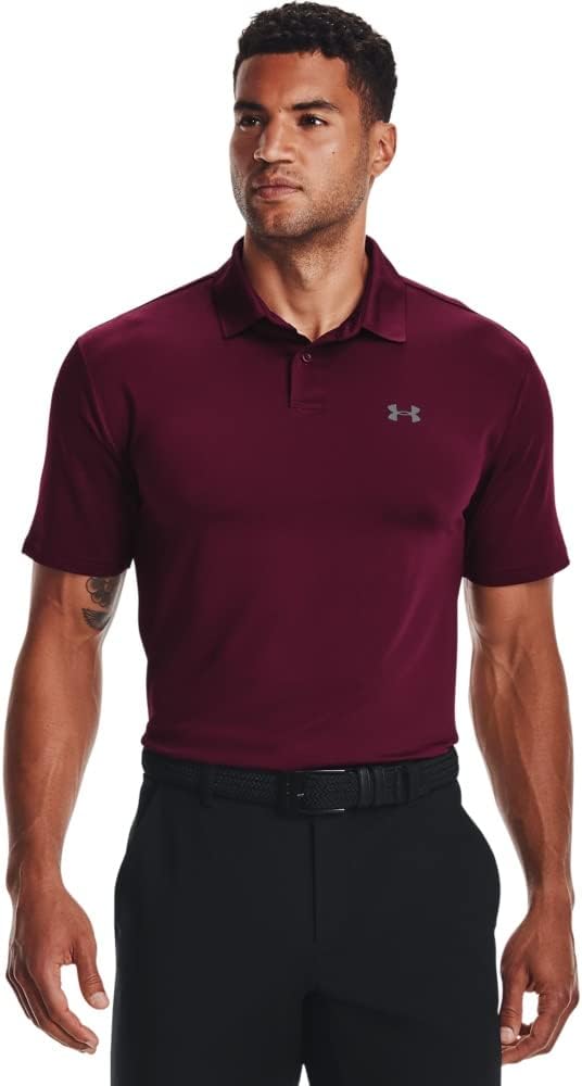 

Under Armour мужская поло для гольфа Performance 2.0, Maroon (609)/Pitch Gray