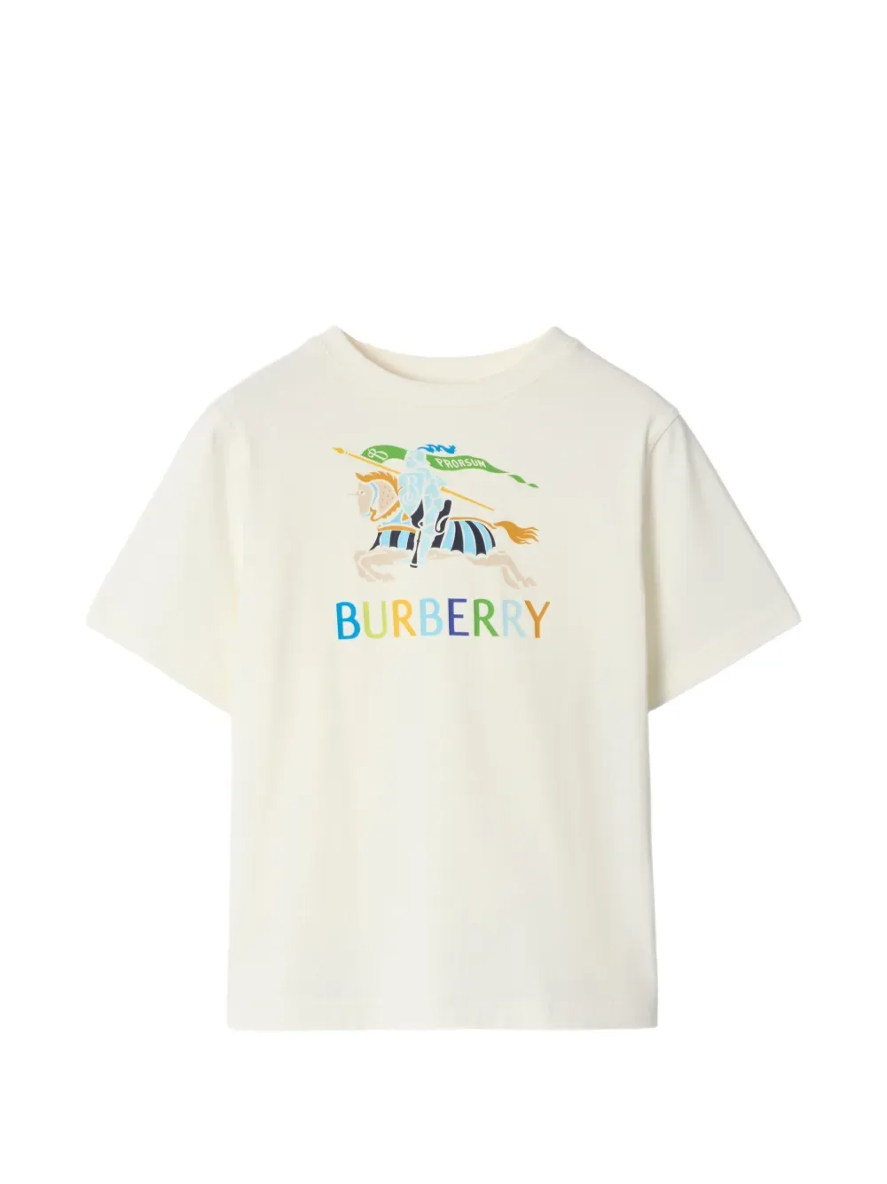 BURBERRY KIDS Многоцветная хлопковая футболка с монограммой EKD