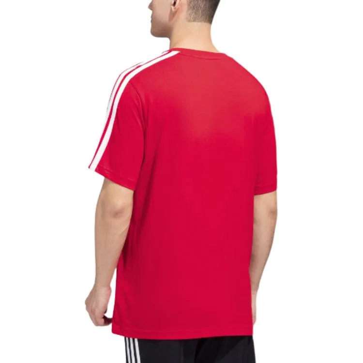 Футболка Essentials мужская Adidas, Light Scarlet — фото 4