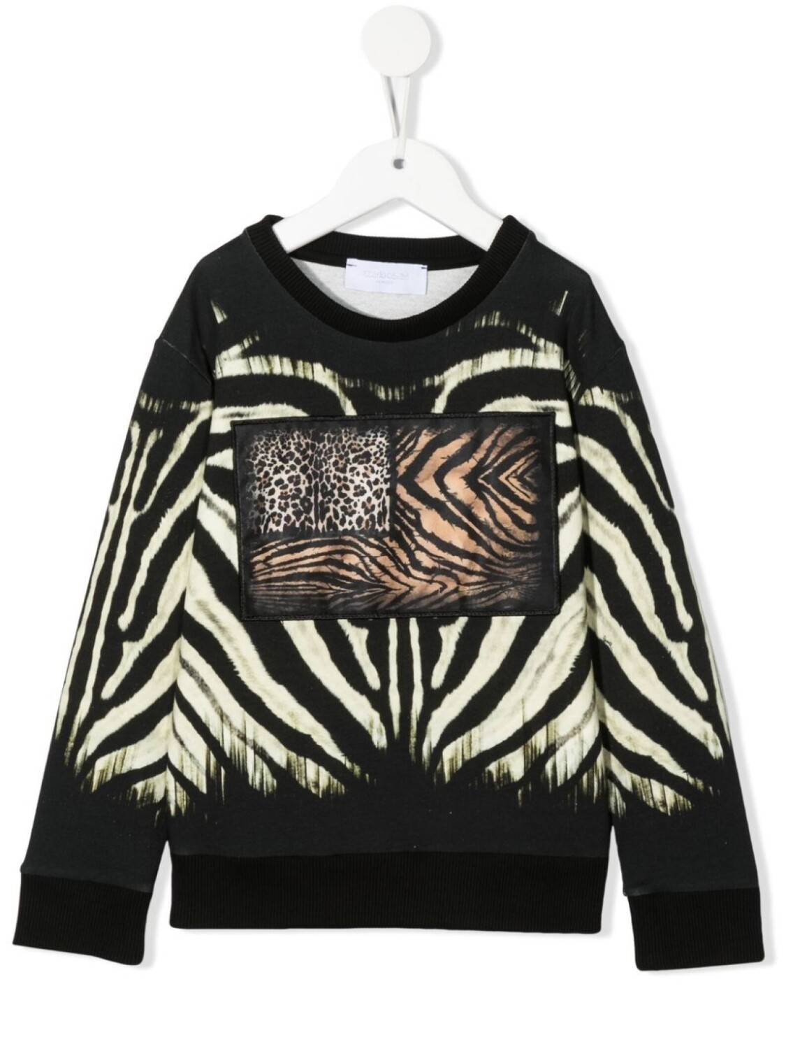 

Толстовка с анималистичным принтом Roberto Cavalli Junior, черный