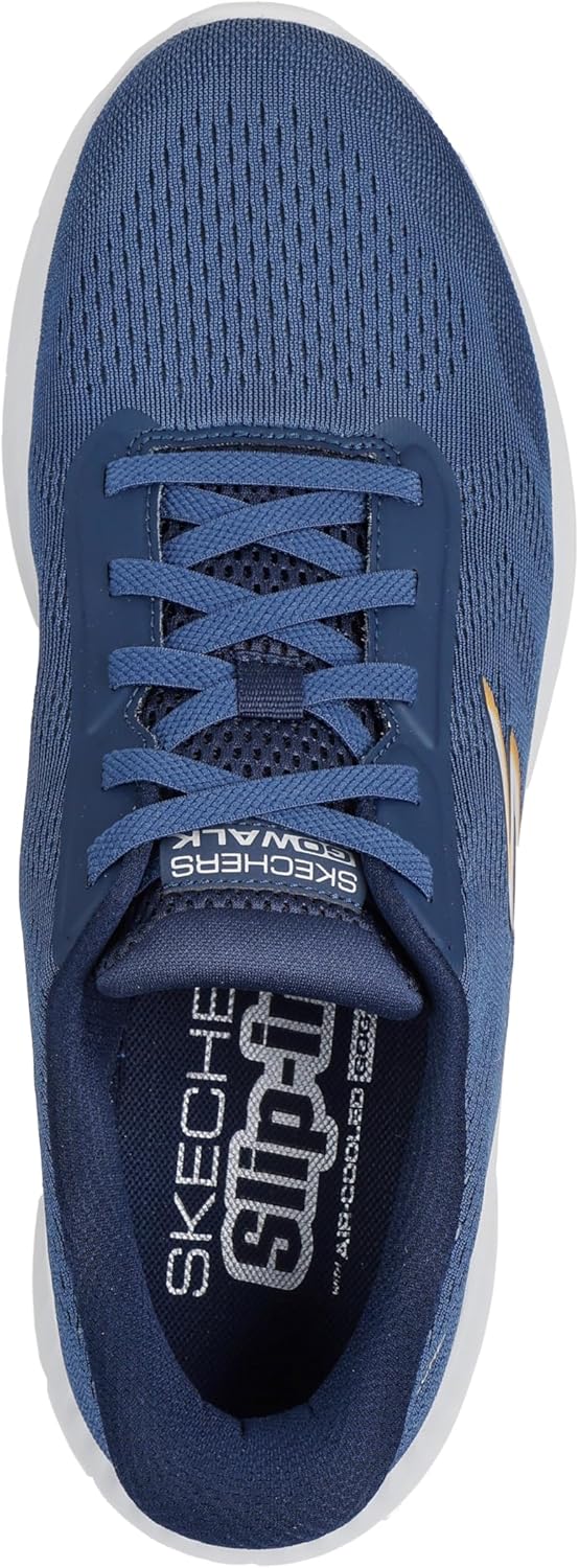Мужские кроссовки Skechers Go Walk Now - Payton, без застежек, темно-синий — фото 2