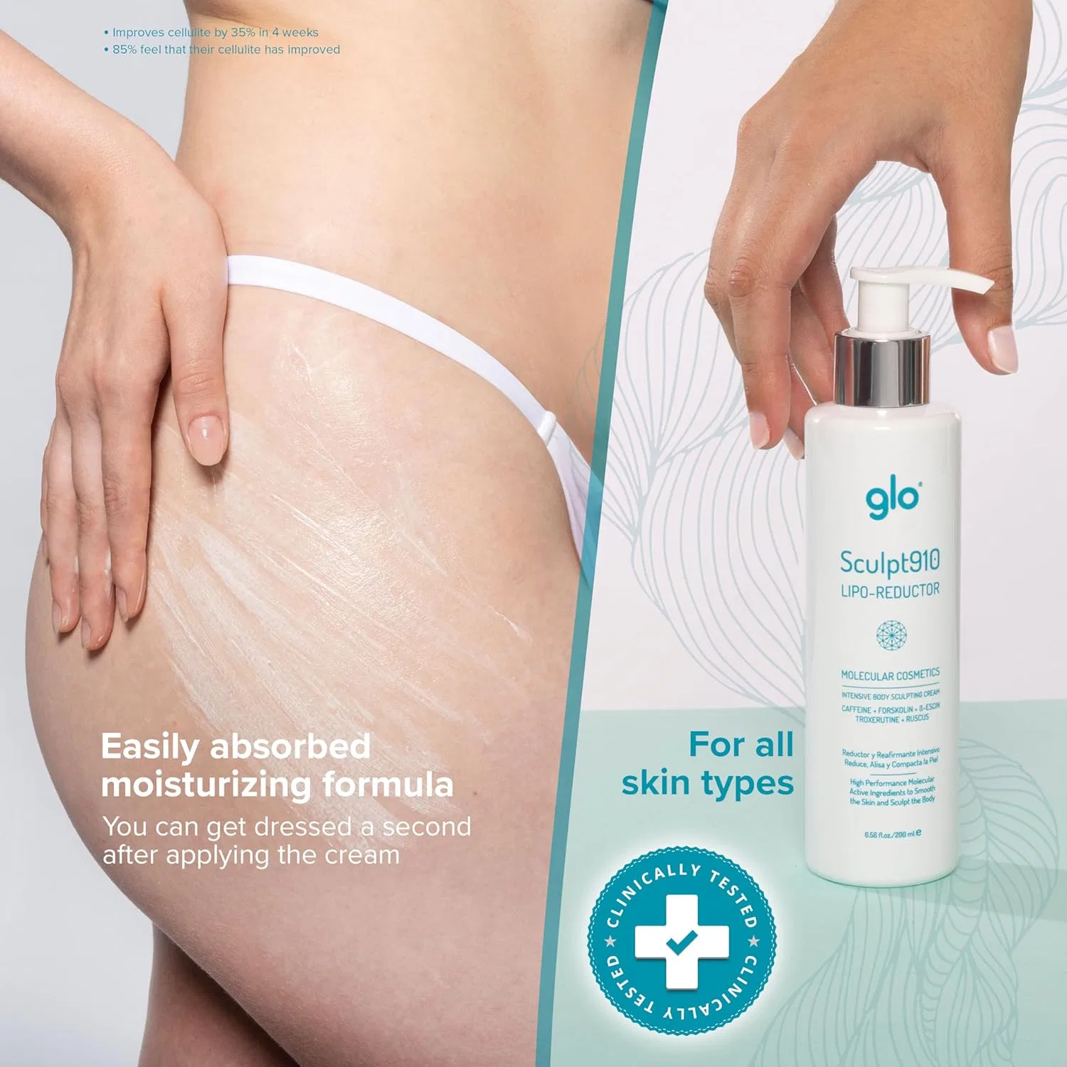 Антицеллюлитный крем для тела Glo Sculpt910 200 мл Glo — фото 2