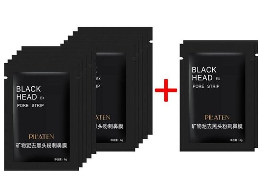

Маска черная в пакетиках 10шт + 2шт Pilaten Black Mask