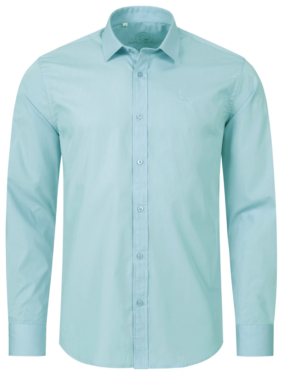 

Рубашка на пуговицах классического кроя Indumentum, небесно-голубой
