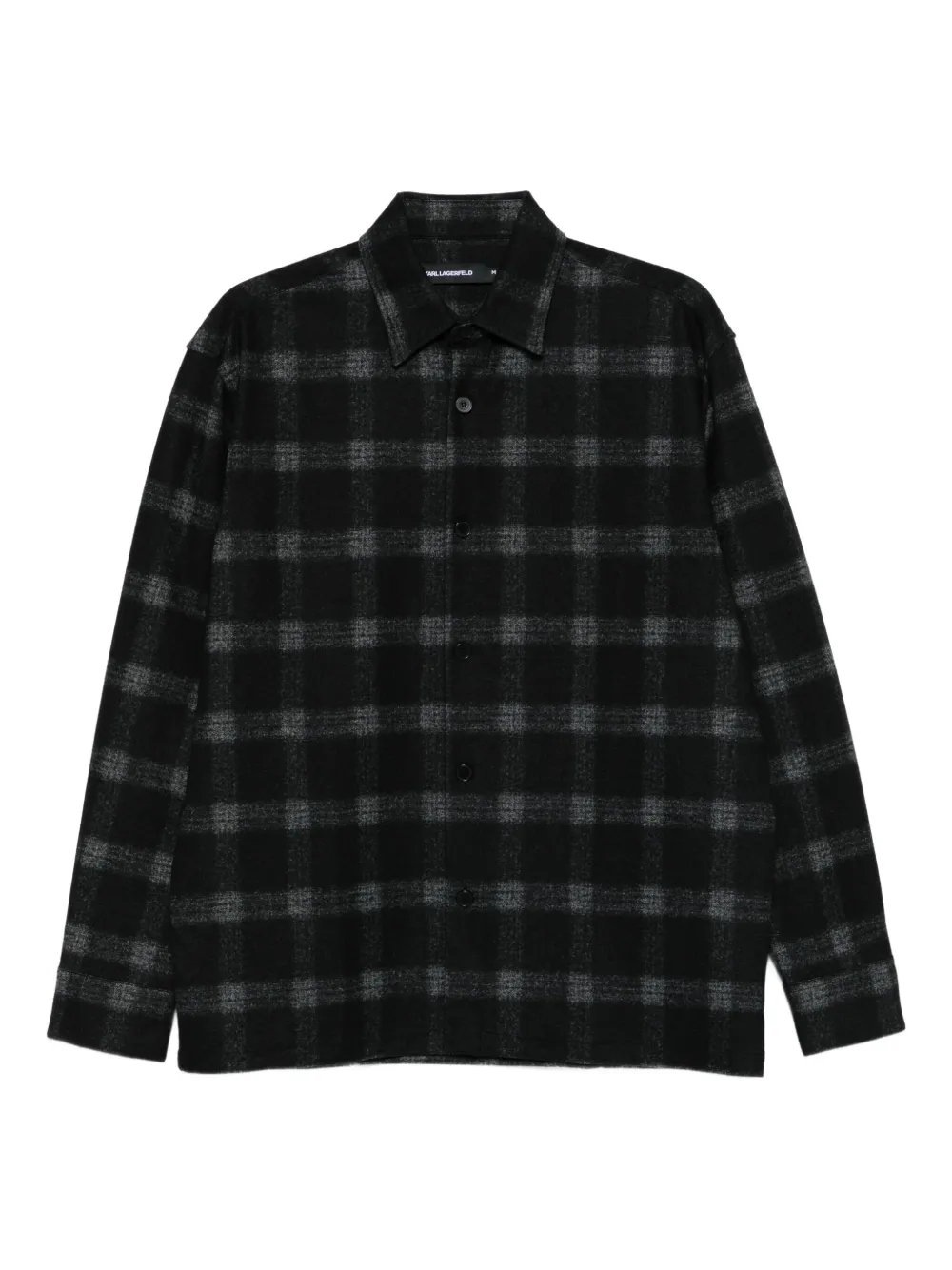 

Клетчатая рубашка Karl Lagerfeld, черный