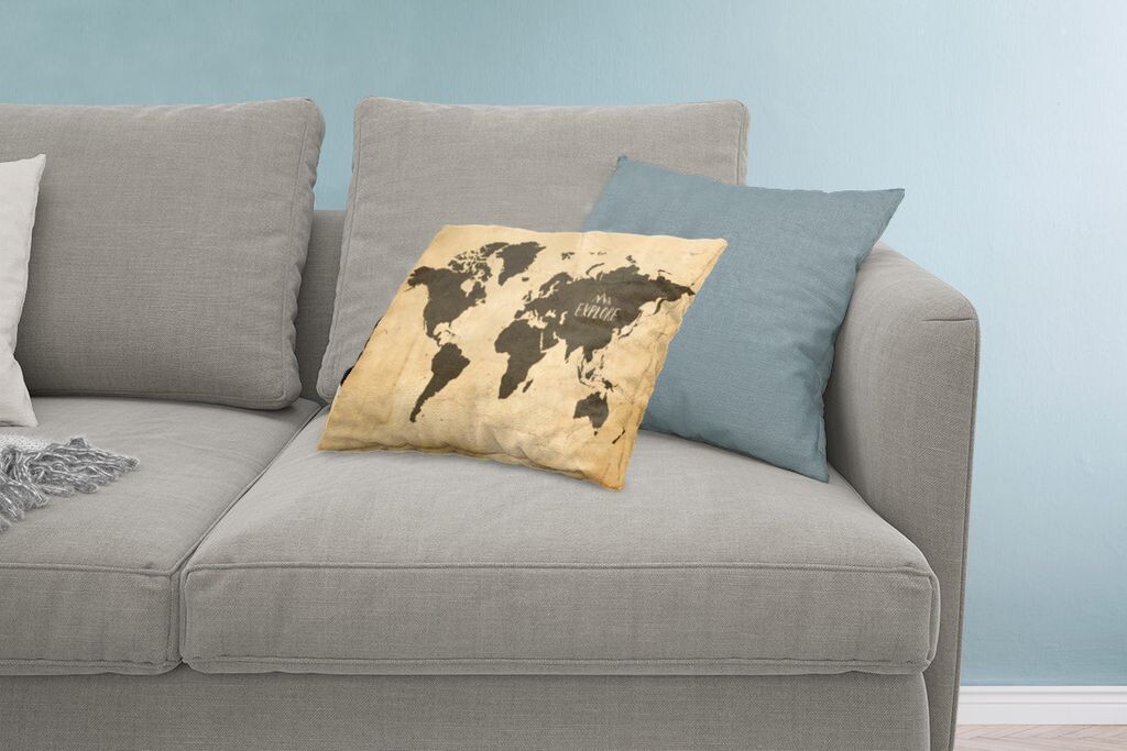 

Декоративная подушка MuchoWow Диванная подушка Декоративная подушка для гостиной 60 x 40 см Карта мира - Изучите - Винтаж - Чехлы на подушки - Декоративные чехлы на подушки - Декоративные чехлы на подушки