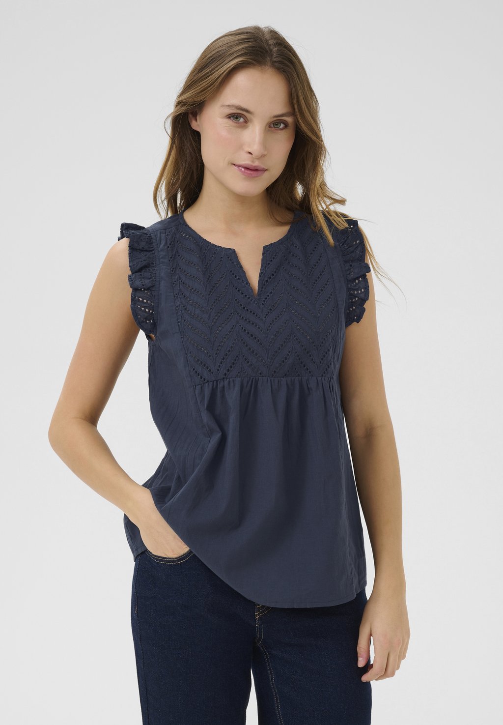 

Топ Blouse Culture, темно-синий