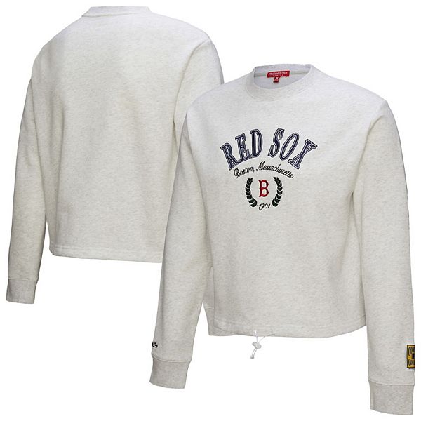 

Женский свитшот с переключателем cropped heather gray boston red sox Mitchell & Ness, Красный, Женский свитшот с переключателем cropped heather gray boston red sox Mitchell & Ness