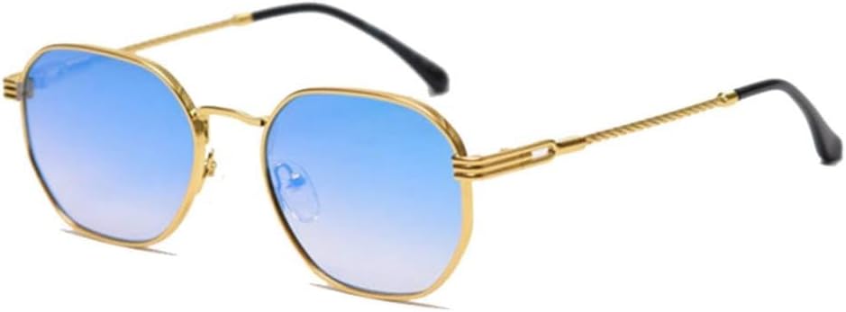 

Металлические квадратные солнцезащитные очки для женщин и мужчин, винтажная золотая зеркальная оправа, сине-зеленые мужские солнцезащитные очки для женщин UV400 generic, Gold Bluemirror