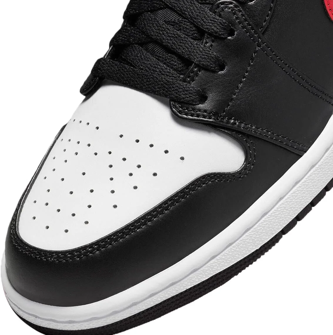 Мужские кроссовки Nike Air Jordan 1 Low, черный/красный/белый — фото 3