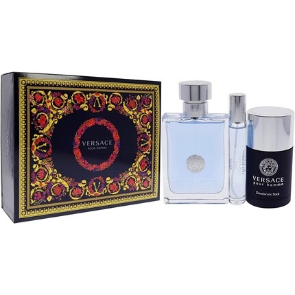 Подарочный набор Dylan Blue Pour Homme: туалетная вода 100 мл, дезодорант-стик 75 мл, туалетная вода 10 мл, Versace — фото 3