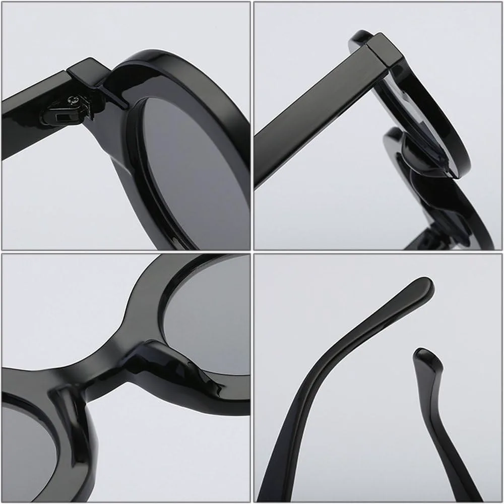 

Модные круглые женские солнцезащитные очки в винтажном стиле цвета шампанского, трендовые мужские солнцезащитные очки с градиентной защитой UV400 SKFGNX, Black Tea