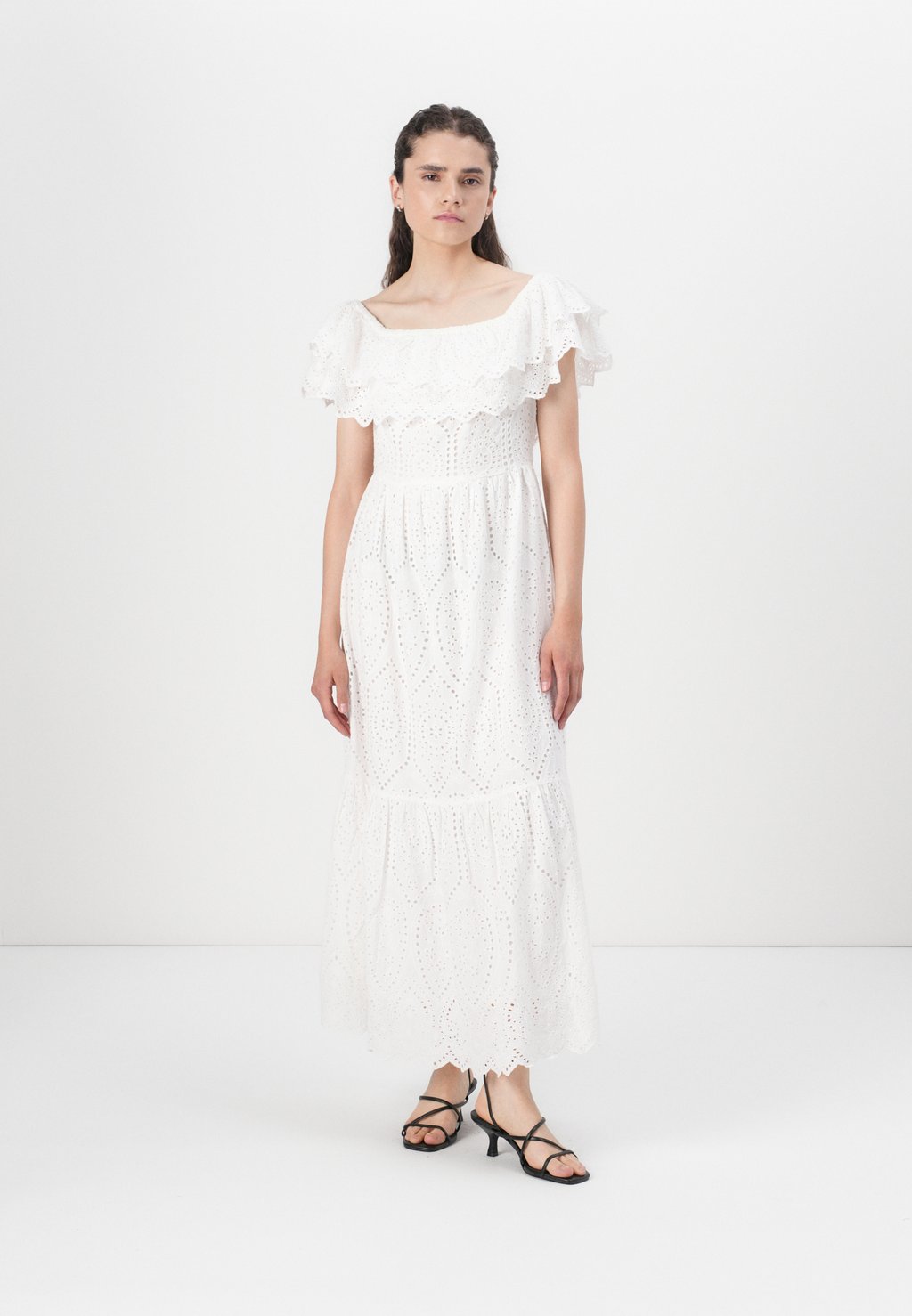 

Повседневное платье HOLI OFF SHOULDER LONG DRESS YAS, белый