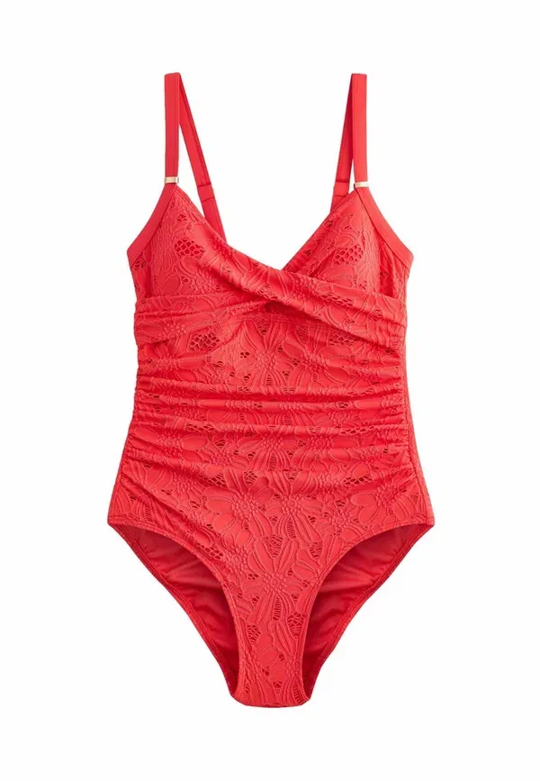 Купальник Next, Bright floral shape enhancing swimsuit, красный