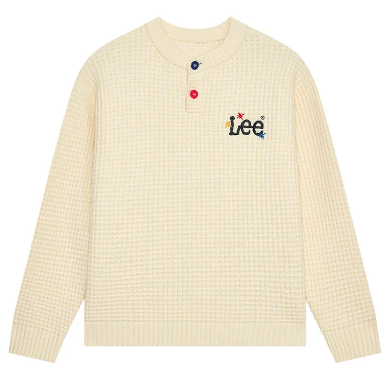 Свитер с воротником хенри утепленный Lee, Beige Apricot