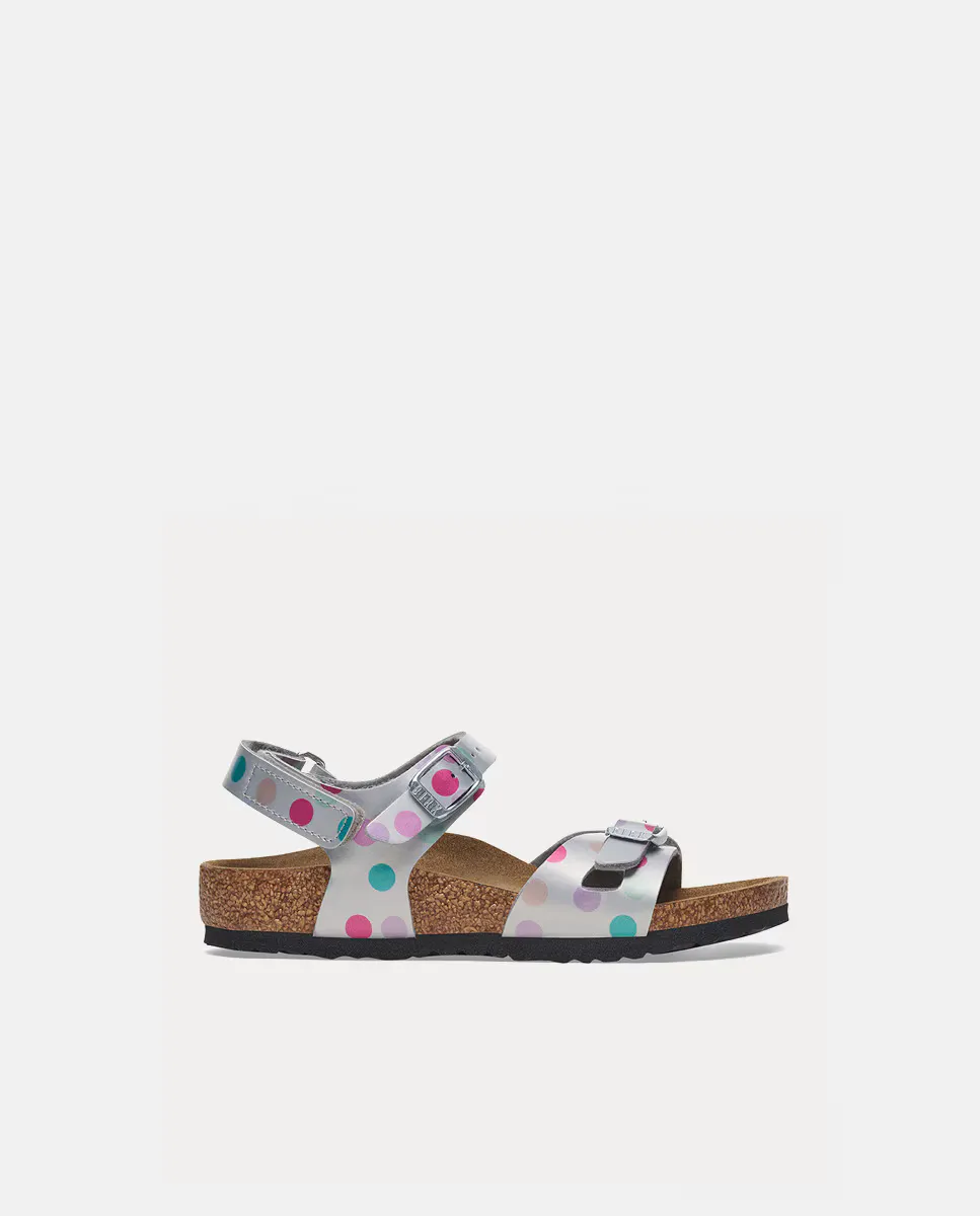 

Сандалии Rio KIDS Birko с металлическим цветком Topitos Birkenstock, серый