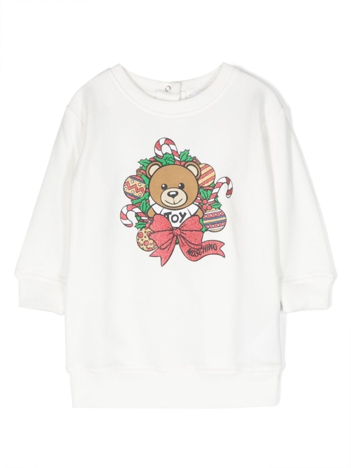 

Moschino Kids платье-толстовка с принтом Teddy Bear, белый