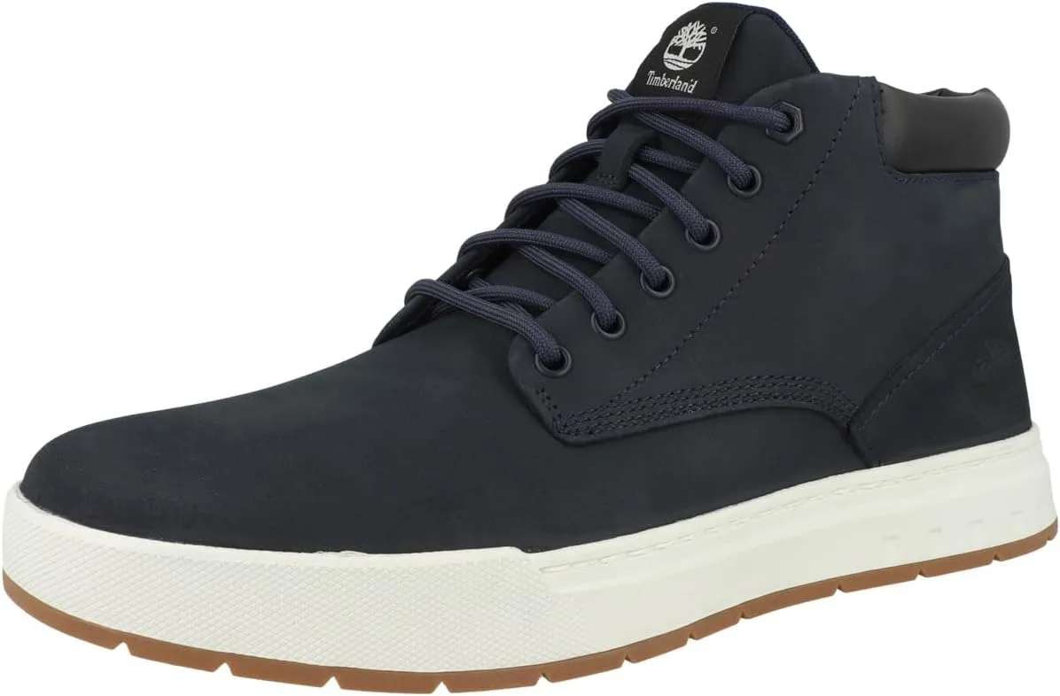 Мужские кожаные кроссовки-чукка Timberland Maple Grove на шнуровке, темно-синий — фото 4
