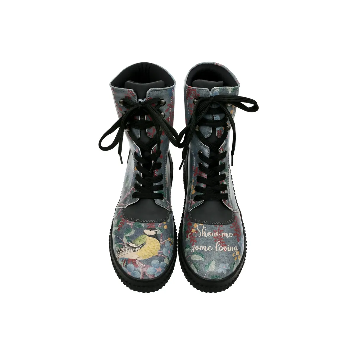 Ботинки на шнуровке DOGO "Женские ботинки будущего Show Me Some Loving Vegan Women's Boots /", Vegan, синий — фото 3