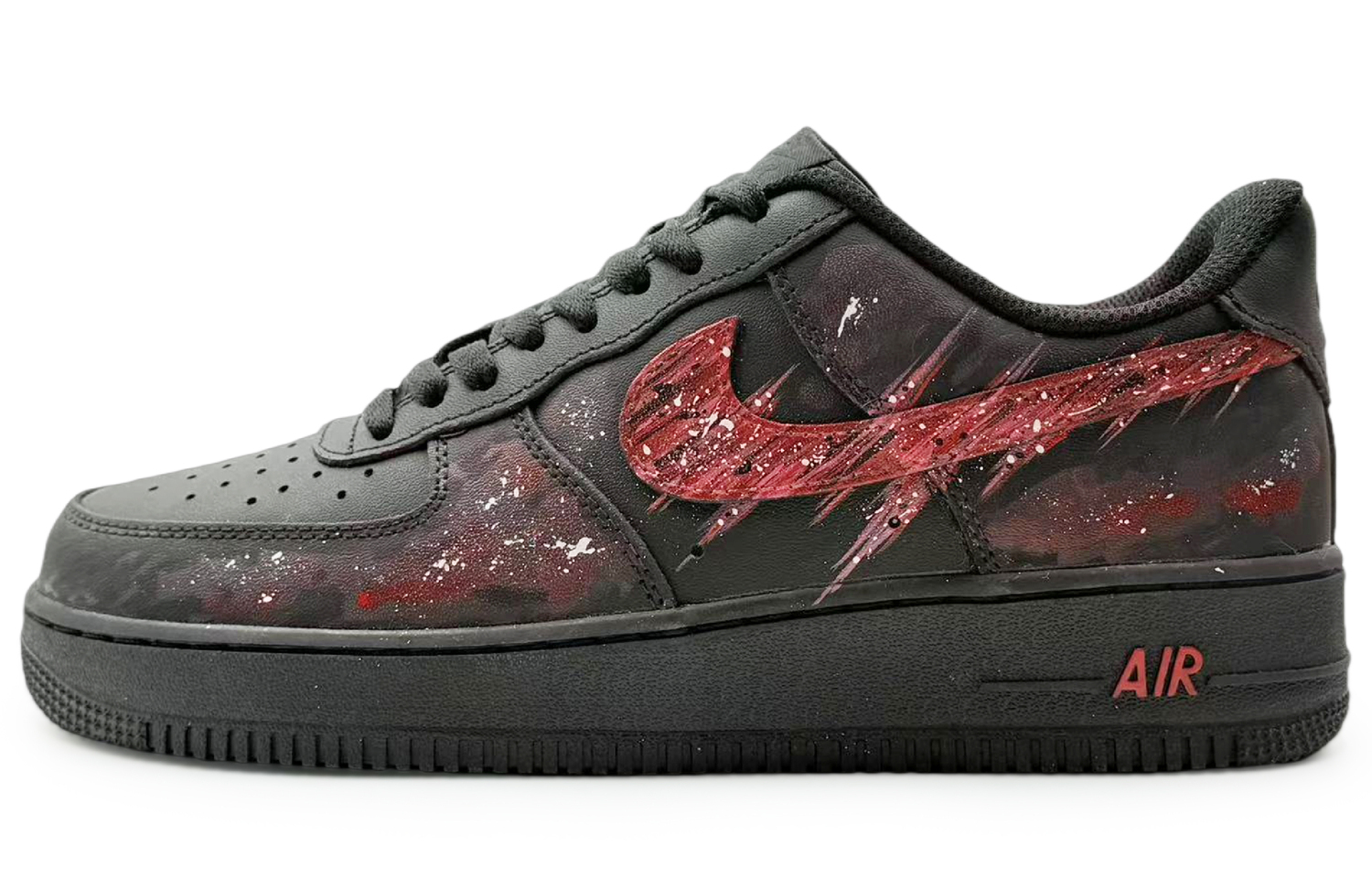 

Кроссовки для скейтбординга Air Force 1 Abrasion Resistant Low Top Unisex красные Nike, черный