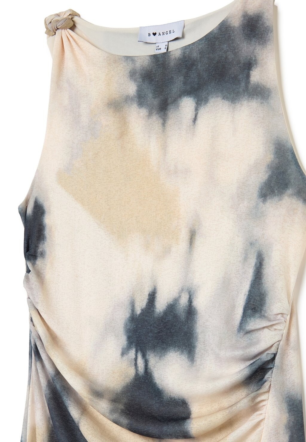 

Платье макси LONG TIE-DYE WITH GATHERING B.ANGEL, белый