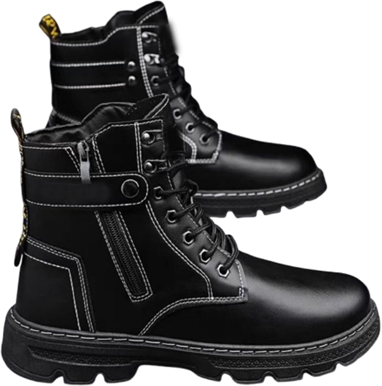 

Мужские ботинки, легкая защитная обувь для мужчин, нескользящие водонепроницаемые ботинки с композитным носком для строительства и походов Generic, черный